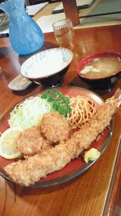 海老が大きい!ジャンボえびヒレ定食!!...
