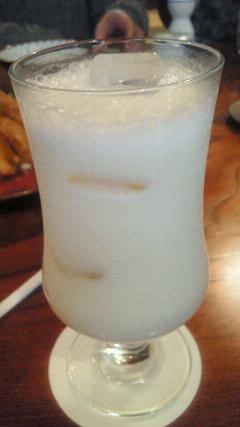 飲む前に作ってくれるフレッシュなバナナジュース...