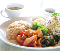 厚揚げの酢豚風玄米
ご飯