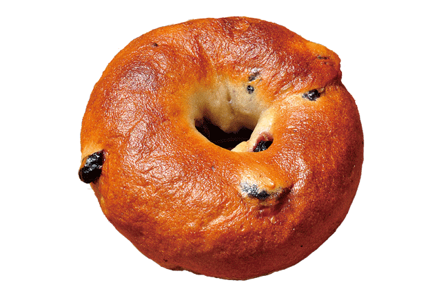 BOULANGE・TAKAHASHI(ブーランジェ・タカハシ)のベーグルクランベリー 140円