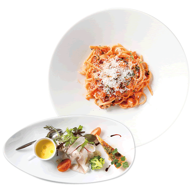 A alla Z niigata�i�A�[�A�b���[�[�^�j�C�K�^�j�̃T���_��O�؂ɂ����1,600�~�B�v���X500�~�ŐH��̃h���`�F��t������B�p���A�h�����N�t���B